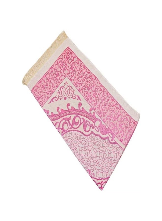 Muslim Prayer Rug - Elegant Turkish Design, Portable Prayer Mat with Prayer Beads, Ideal Gift Box for Men and Women (Pink) - Image 2